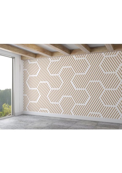 - Pastel Renkli Geometrik Desenli Duvar KAĞIDI-5790