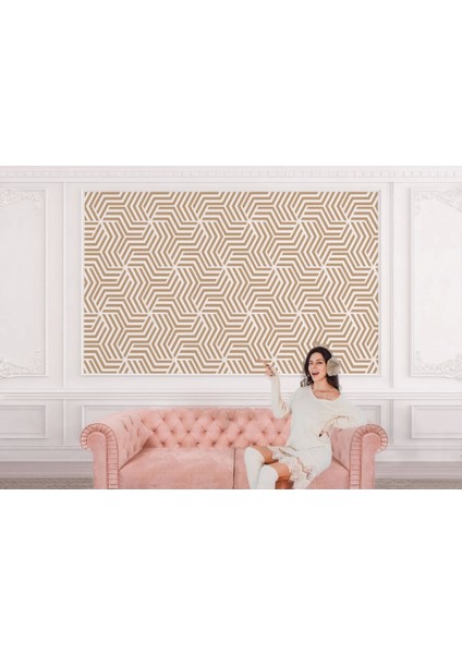 - Pastel Renkli Geometrik Desenli Duvar KAĞIDI-5783