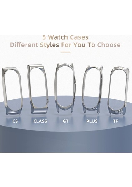 Xiaomi Mı Band Için 6/5/4/3 Silikon Kayış, Stil: Tf Case Siyah+Siyah (Yurt Dışından)