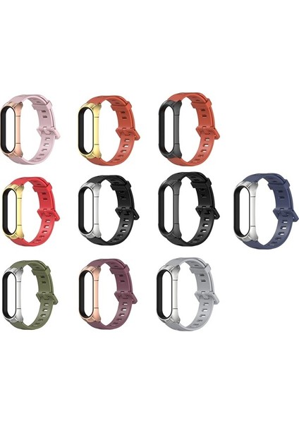 Xiaomi Mı Band Için 6/5/4/3 Silikon Kayış, Stil: Tf Case Siyah+Siyah (Yurt Dışından)