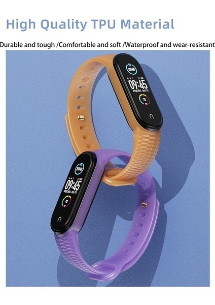 Xiaomi Mi Band 5/6/7 Şarap Kırmızısı Için Silikon Izleme Bandı (Yurt Dışından) modelleri