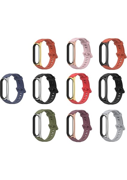 Xiaomi Mı Band Için 6/5/4/3 Silikon Kayış, Stil: Plus Case Şarap Kirmizı+Gül Altez (Yurt Dışından) fiyatları