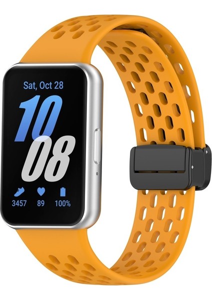 Samsung Galaxy Fit 3 Için Manyetik Toka Silikon Kayış (Yurt Dışından)