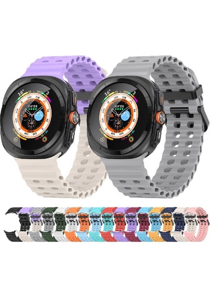 Samsung Galaxy Watch Ultra 47MM Için Ocean Silikon Kayış (Yurt Dışından)