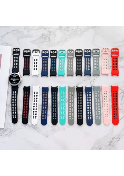 Samsung Galaxy Watch4 Için Silikon Kordonlu Saati 40MM Pembe Beyaz (Yurt Dışından) fiyatları