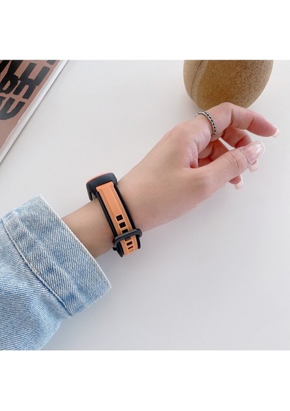 Xiaomi Mi Band 4/3 Turuncu + Siyah Iki Renkli Silikon Bileklik (Yurt Dışından) modelleri