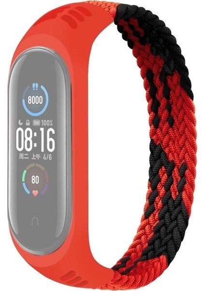 Xiaomi Mi Band Naylon Kordonlu Band, Boyut: S 150MM Siyah Beyaz (Yurt Dışından)