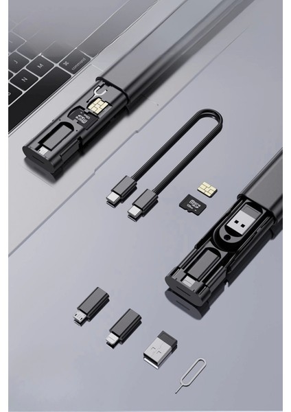 Cep Tipi 60W Bas Aç Type-C,iphone Şarj,micro USB Hızlı Şarj Data Kablo Seti