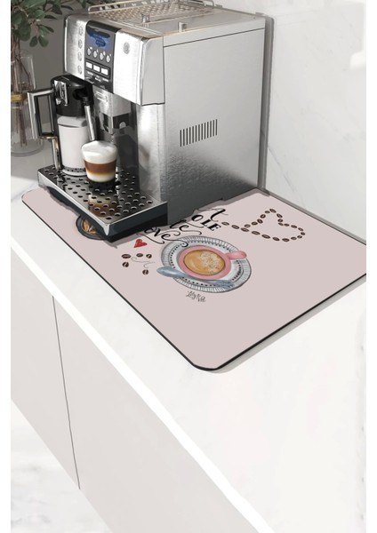 Kahve Makinesi Matı Sıvı Geçirmez Kaymaz Yıkanır Çaycı Çay Espresso Makinesi Pad 35X45CM 27250214
