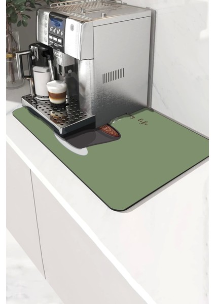 Kahve Makinesi Matı Sıvı Geçirmez Kaymaz Yıkanır Çaycı Çay Espresso Makinesi Pad 35X45CM 27250212