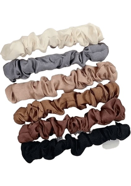 356pcs Zarif At Kuyruğu Tutucu Lastik Bant Elastik Saç Bandı Ipek Saten Scrunchies Düz Renkli Saç Rope10-3pc (Yurt Dışından)