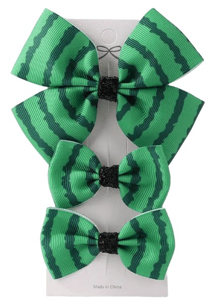 3 Pcsset Kızlar Sevimli Karpuz Baskı Bowknot Saç Klip lar Güzel Renkli Saçkoplar Kenar Menzilli lar Yaz Renk3482-5 (Yurt Dışından)