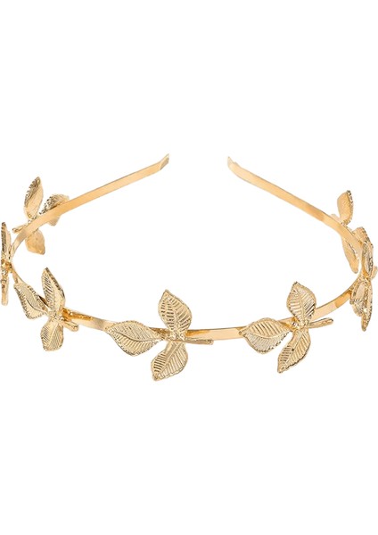 Yeni Altın Renk Yaprak Baş Bandı Başlık Taç Tiara Headdress Goddess Yunan Kafa Takı Gelin Düğün Metal RenkFg6 (Yurt Dışından)