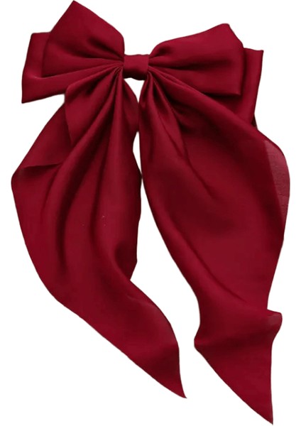 Yay Şerit Saç Klipsi Bowknot Ettes Kızlar Katı Leke Yay At Kuyruğu Klips Kafa Bandı Başlık Hediyesi Metal Renk1-Kırmızı (Yurt Dışından)