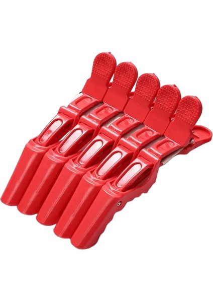 56pcs Timsah Saç Klipsleri Kuaförlük Kelepçeleri Pençeler Bölüm Klips Berber Timsah Saçkop Salon Stil Araçları Renk5 Pcs - Kırmızı (Yurt Dışından)