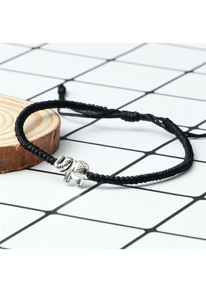 Kırmızı Fil Tılsım Bileklik Siyah Kırmızı Iplik Halat El Yapımı Örme Ayarlanabilir Bilezikler&bilezikler Kadın Erkek Şanslı Takılar (Yurt Dışından) fırsatları