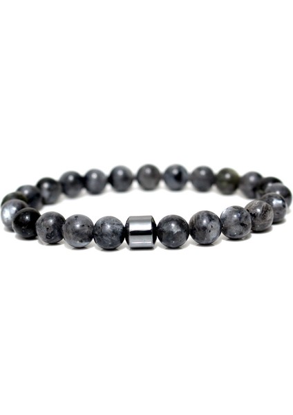 Parıldayan Taş Erkek Klasik Kaplan Gözü Taşı Beyaz Turkuaz Bileklik Siyah Demir Manyetik Bileklik Volkanik Taş Enerji Bileklik (Yurt Dışından)