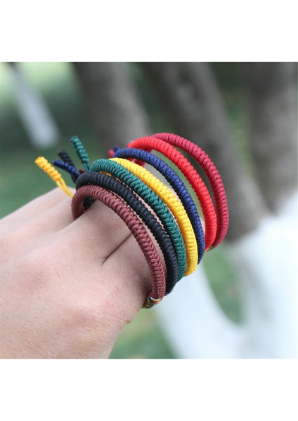 Koyu Yeşil Moda Şanslı Dize Bileklik Erkek Kadın El Yapımı Ayarlanabilir Örgü Bilezik Çift Bilezik Yoga Takı Hediye Yeni (Yurt Dışından) fırsatları