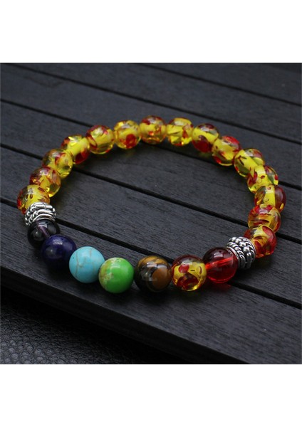 19CM Tarzı B0378 7 Çakra Iyileştirme Bilekliği ile Volkanik Lava, Mala Meditasyon Bilekliği Erkek ve Kadın Takı Koruma, Enerji, Iyileşme (Yurt Dışından) indirimleri