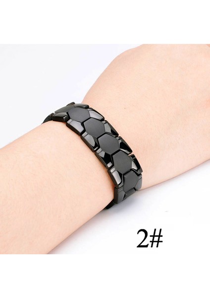 No.13 Boyutu Kadın Erkek Manyetik Sağlık Bilekliği Siyah Titanyum Çelik Güç Terapi Mıknatıslar Negatif Iyonlar Germanium Bilezikler (Yurt Dışından) fırsatları
