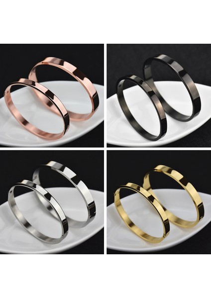 6mm Tarzı Altın Gül Unisex Moda Klasik Dört Renkli Şans Bileziği Kol Bileziği Çift Aşk Takısı Paslanmaz Çelik Kendin Yap Takı (Yurt Dışından) modelleri