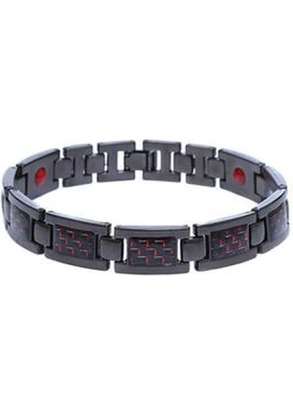 Kırmızı Erkekler Için Manyetik Paslanmaz Bileklik Enerji Germanium Erkek Bileklik El Zinciri Karbon Fiber Hologram Bileklik Erkek (Yurt Dışından)