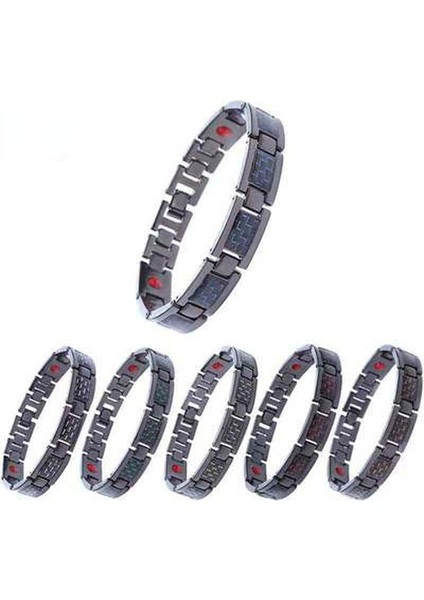 Kırmızı Erkekler Için Manyetik Paslanmaz Bileklik Enerji Germanium Erkek Bileklik El Zinciri Karbon Fiber Hologram Bileklik Erkek (Yurt Dışından) fiyatları