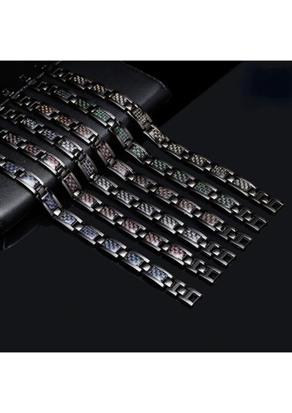 Kırmızı Erkekler Için Manyetik Paslanmaz Bileklik Enerji Germanium Erkek Bileklik El Zinciri Karbon Fiber Hologram Bileklik Erkek (Yurt Dışından) modelleri