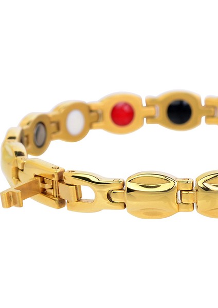 20.5cm Tarzı Altın Oktrendy Şifa Fır Manyetik Bio Enerji Kadın Bilezik Paslanmaz Çelik Şans Bilezikleri Germanium Hologram Takı Kadınlar Için (Yurt Dışından) modelleri