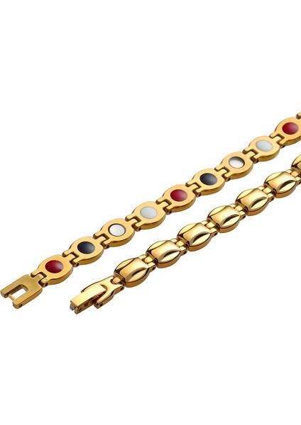 20.5cm Tarzı Altın Oktrendy Şifa Fır Manyetik Bio Enerji Kadın Bilezik Paslanmaz Çelik Şans Bilezikleri Germanium Hologram Takı Kadınlar Için (Yurt Dışından) fırsatları