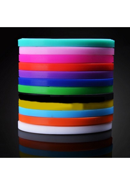 Sarı Silikon Bileklik Spor Bileziği Renkli Unisex Trendy Moda Takı (Yurt Dışından) fiyatları