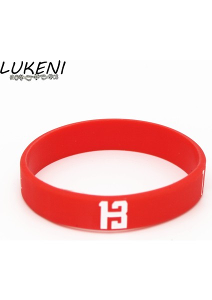 20CM Tarzı Kırmızı Lukenı 1 Adet Erkek Basketbol Spor Bileklik Silikon Bilezik Kaucuk Bileklikler Kolluk Bilezikler ve Bilezikler Hayranlar Hediye SH056 (Yurt Dışından)