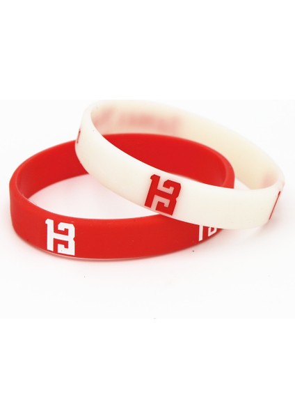 20CM Tarzı Kırmızı Lukenı 1 Adet Erkek Basketbol Spor Bileklik Silikon Bilezik Kaucuk Bileklikler Kolluk Bilezikler ve Bilezikler Hayranlar Hediye SH056 (Yurt Dışından)