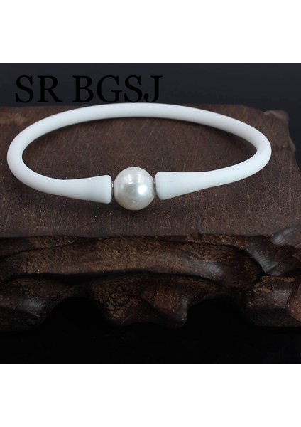 7 Inç Beyaz Silikon Kauçuk Beyaz Tatlısu Inci Boncuk Esnek Kız Takı Bilekliği (Yurt Dışından) fiyatları