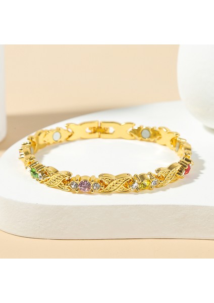 No.9 Boyutu 1 Adet Moda Enerji Manyetik Bilezik Yaratıcı Altın Rengi Parlak Taşlı Kadın Erkek Örgü Bilezik Takı Hediye (Yurt Dışından) fırsatları