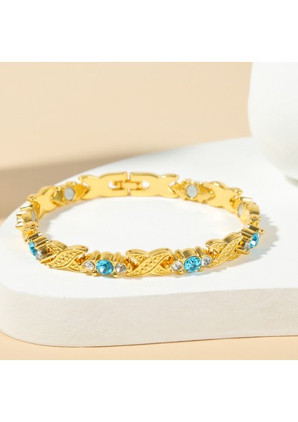 No.9 Boyutu 1 Adet Moda Enerji Manyetik Bilezik Yaratıcı Altın Rengi Parlak Taşlı Kadın Erkek Örgü Bilezik Takı Hediye (Yurt Dışından) indirimleri