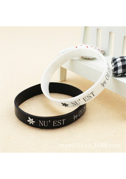 19CM Tarzı Btob Kpop Vıxx Nuest Ftısland Bileklik Silikon Spor Bileziği En Iyi Arkadaş Takı Hediye B071 (Yurt Dışından)