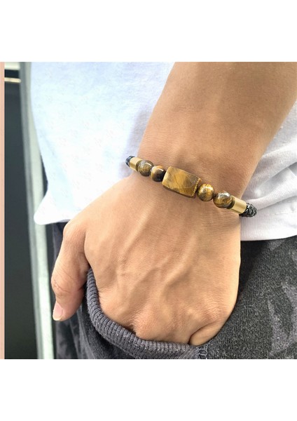 19CM Tarzı Siyah Taş Benzersiz Erkek Bileklik Halat Paslanmaz Çelik Manyetik Doğal Taş Deri Boncuklu Bilezik Kaplan Gözü Taşı Bilezik Punk Takı Hediye (Yurt Dışından) fırsatları
