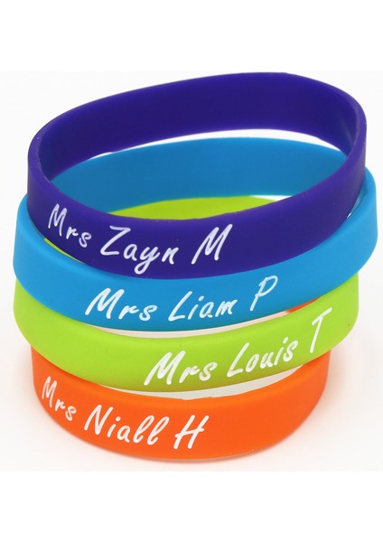 20CM Tarzı Mor One Direction Silikon Bileklik Niall Harry Zayn Louis Silikon Kauçuk Bilezikler & Bilezikler Müzik Grupları Hayranları Hediye SH209 (Yurt Dışından) fiyatları