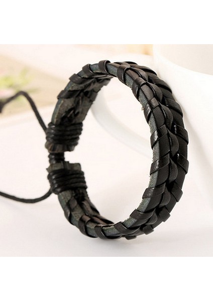 B014391 Kadın Erkek Bileklikleri Saf El Yapımı Deri Bileklik Moda Ayarlanabilir Bileklik Erkek Takı (Yurt Dışından) fiyatları