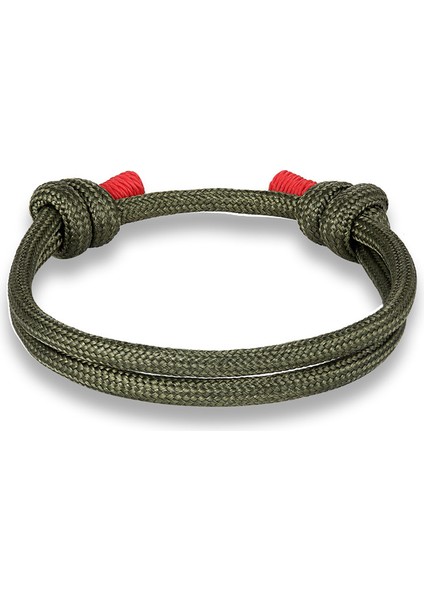 Koyu Yeşil Yeni Gelen Yüksek Kaliteli Örgü Halat Çok Katmanlı Hayatta Kalma Bilezikleri Erkekler Trendi Basit Renkli Erkek Örgü Ayak Bileziği Kadınlar (Yurt Dışından)