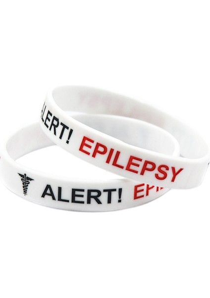 03 Bir Adet Moda Uyarı Epilepsi Bileklik Uyarı Dili Silikon Bileklik Oymalı ve Renkli Bileklik Satışta (Yurt Dışından) fiyatları