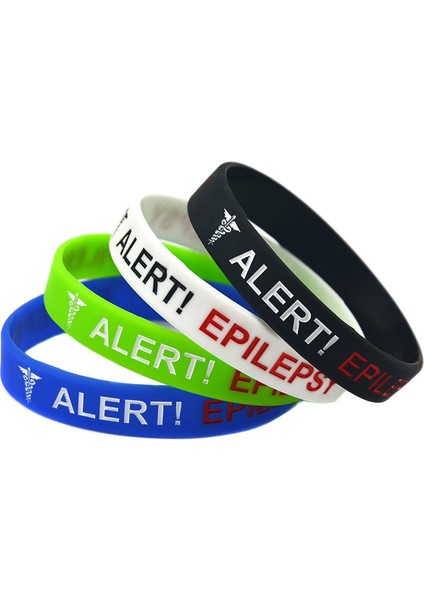 03 Bir Adet Moda Uyarı Epilepsi Bileklik Uyarı Dili Silikon Bileklik Oymalı ve Renkli Bileklik Satışta (Yurt Dışından) modelleri