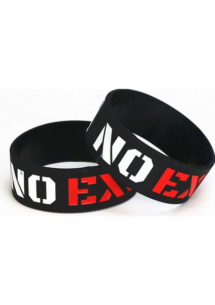 Siyah Stil Siyah 1 Adet Moda Özür Yok Motivasyon Silikon Bileklik Siyah 1 Inç Genişlik Spor Aktiviteleri Kauçuk Bilezikler ve Bileklikler Hediye SH076 (Yurt Dışından)