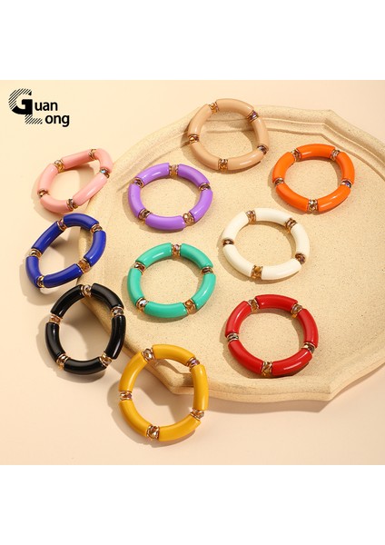 KB261-8 Gonglong Trend Bayan Vintage Bilezik Minimalist Reçine Akrilik Zarif Ayarlanabilir Bileklik Kadın Kız Takı Hediye (Yurt Dışından) fiyatları