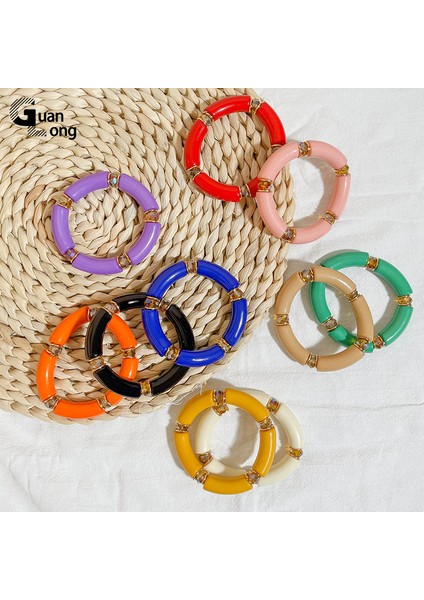 KB261-8 Gonglong Trend Bayan Vintage Bilezik Minimalist Reçine Akrilik Zarif Ayarlanabilir Bileklik Kadın Kız Takı Hediye (Yurt Dışından) modelleri