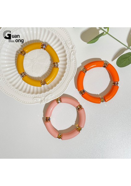 KB261-8 Gonglong Trend Bayan Vintage Bilezik Minimalist Reçine Akrilik Zarif Ayarlanabilir Bileklik Kadın Kız Takı Hediye (Yurt Dışından) indirimleri