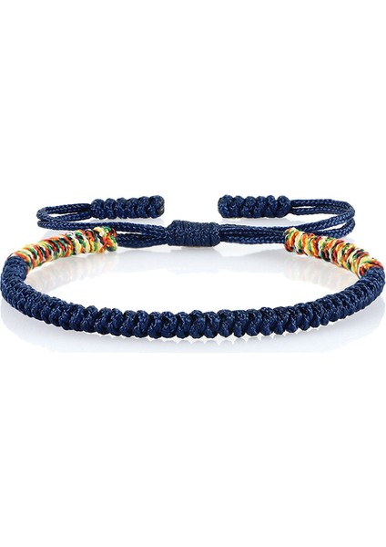 Donanma Kadın Erkek Tibetli Budist El Yapımı Örgü Ayarlanabilir Şans Bileklik Takılar Için Çok Renkli Bilezikler & Bilezikler (Yurt Dışından)