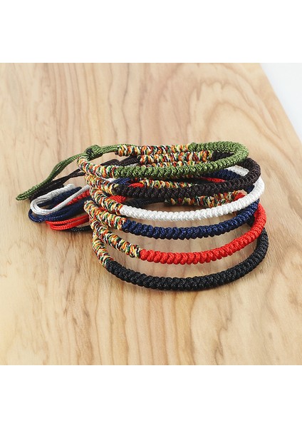 Donanma Kadın Erkek Tibetli Budist El Yapımı Örgü Ayarlanabilir Şans Bileklik Takılar Için Çok Renkli Bilezikler & Bilezikler (Yurt Dışından) indirimleri