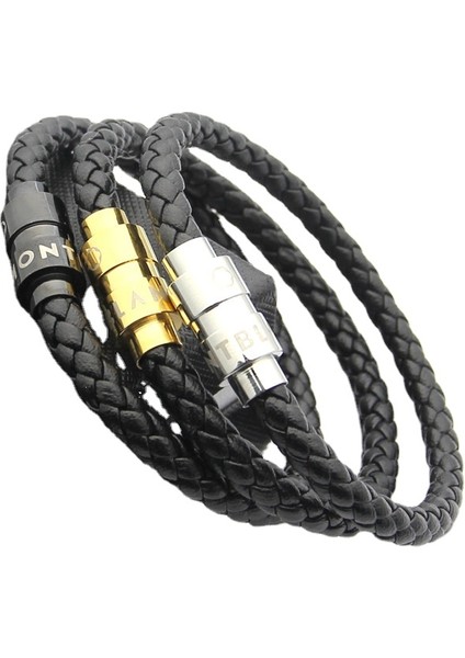 21CM Tarzı Altın Erkek Manyetik Deri Ip Bileklik (Yurt Dışından) fırsatları